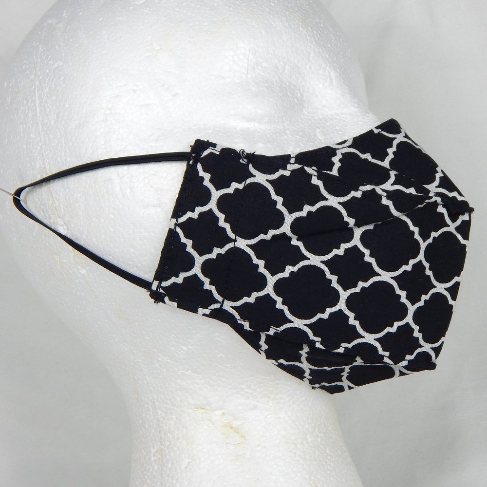 Beautiful Handmade Face Mask Kids 5-10yo. Black